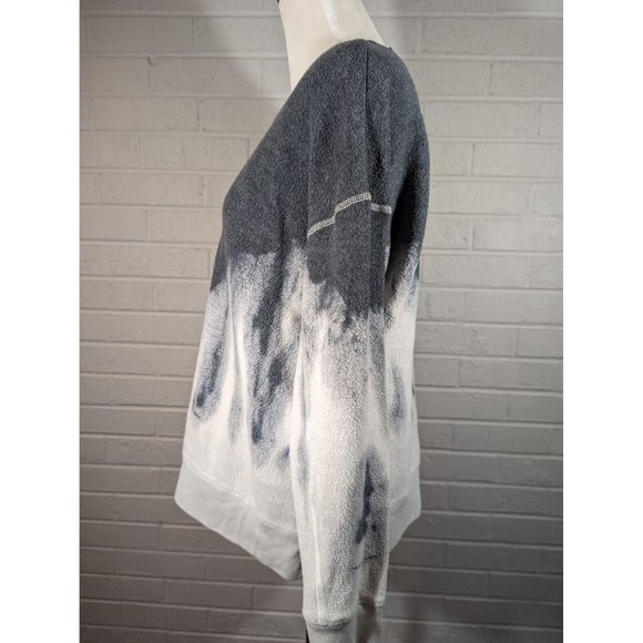 American Eagle Crew Neck Black Tie Dye Cotton Sweatshirt Women's Size M - Picture 3 of 5